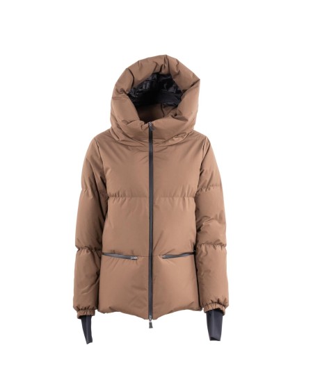 Shop HERNO  Piumino: Herno laminar Gore-Tex cape.
Central two-way zipper closure.
Front pockets.
Hood.
Side slits.
Composition: 100% polyester.
Made in the Republic of Moldova.. PI002045D 12840 -8158
